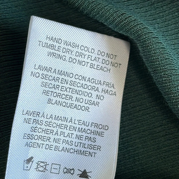 Thread & Supply micro- modal ribbed Forrest green long sleeve shirt, size XLP - Picture 6 of 10